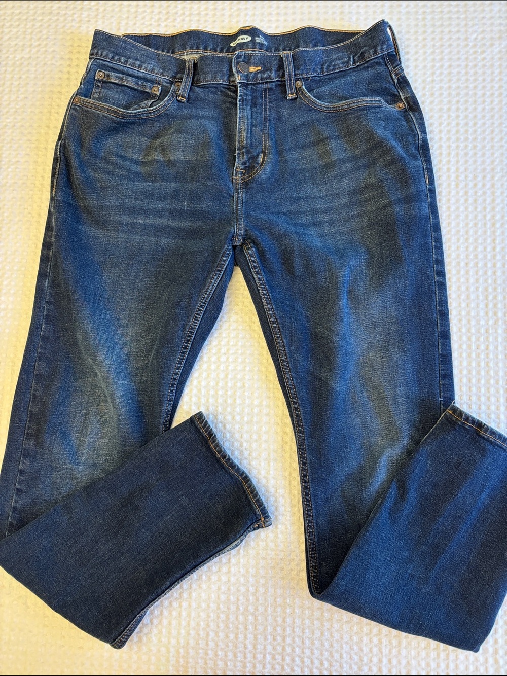 Old Navy Men's Size 34X32 Blue Slim Straight-Leg Jeans